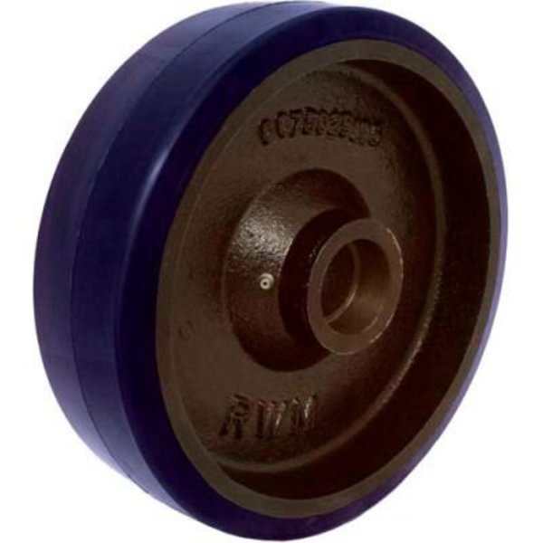 Rwm Casters 5in x 1-1/2in Urethane on Iron Wheel with Roller Bearing for 1/2in Axle - UIR-0515-08